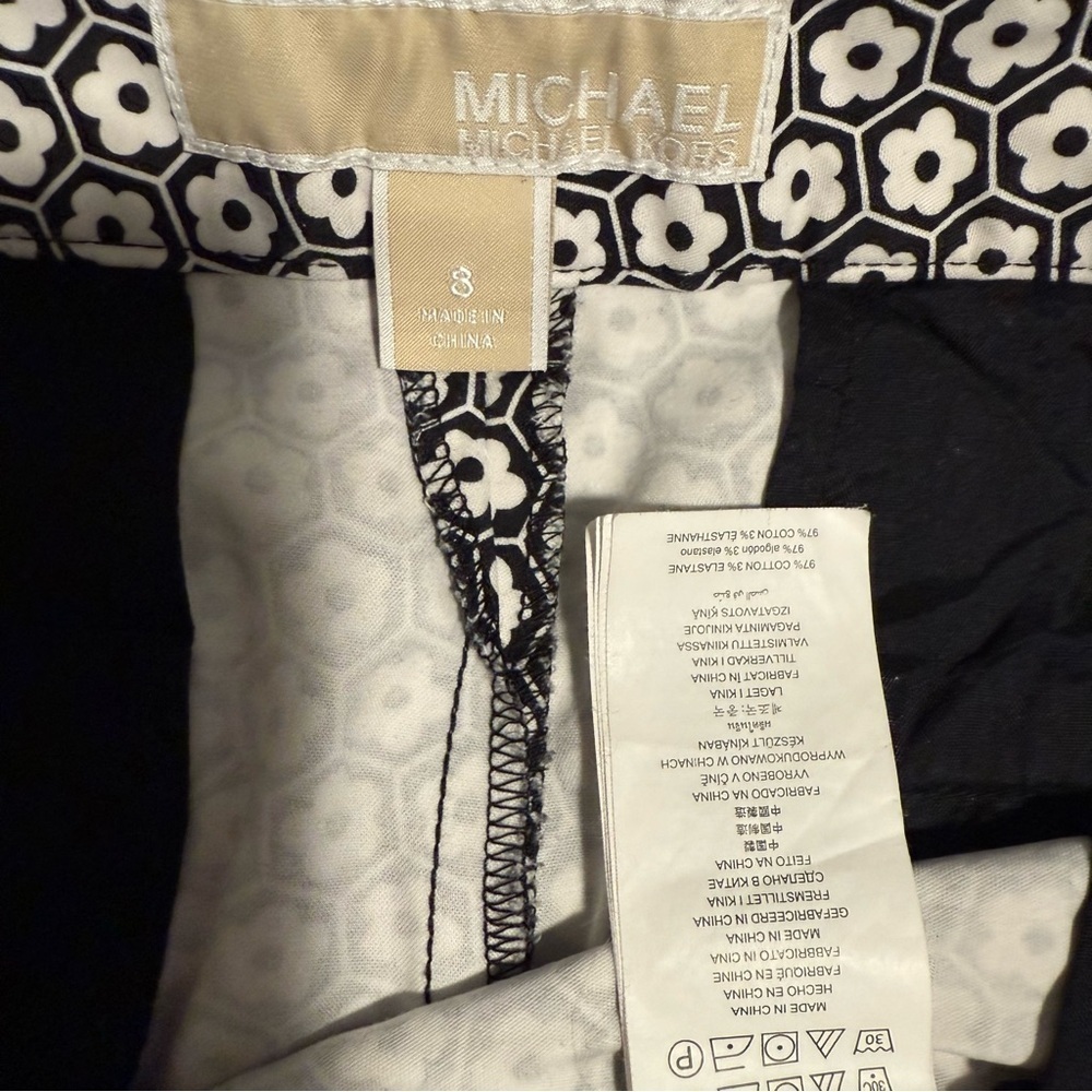 Gently Worn MICHAEL Michael Kors Black and White Patterned Chinos - Picture 3 of 3